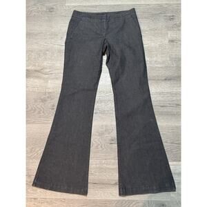 Theory Women’s Flare Leg Dress Pants Gray 2 Cotton Silk Blend